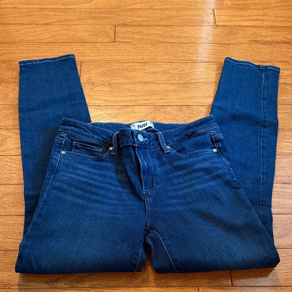 👖PAIGE: Dark Blue Skinny Jeans - Picture 4 of 9